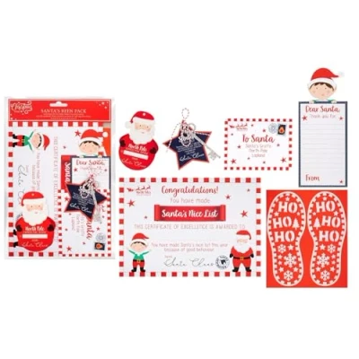 Image of RSW INTERNATIONAL Santa&#039;s Been Christmas Eve Pack Footprints/Certificate/Letter/Key