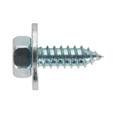 Image of Sealey #14 x 3/4&quot; Zinc Plated Acme Screw with Captive Washer Pack of 100 ASW14