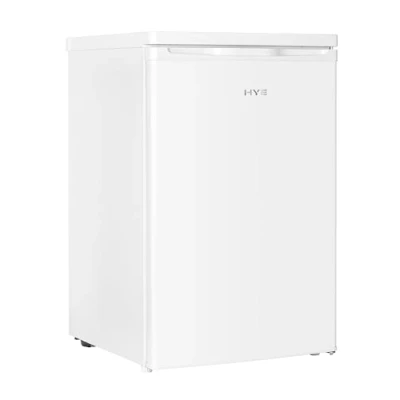 Image of HYE 127L White Freestanding Refrigerator Compact Under Counter Fridge with Glass Shelves, Quiet 39dB Operation &amp; Integrated Ice Box Energy Efficient Small Design RF01UCF127W01 [2025]