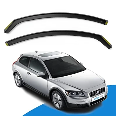 Image of EdgeVisors Wind Deflectors Set Fits: Volvo C30 2006 2013 3 Door Hatchback 2pc