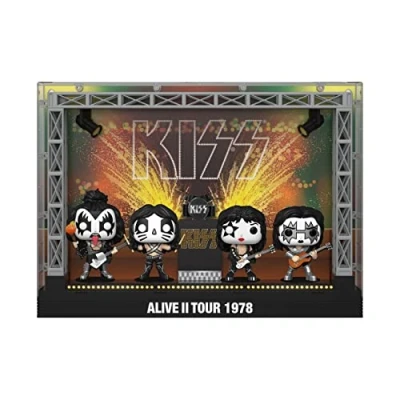 Image of Funko Kiss Pack 4 Figurines POP! Moments DLX Vinyl Alive II 1978 Tour 9 cm