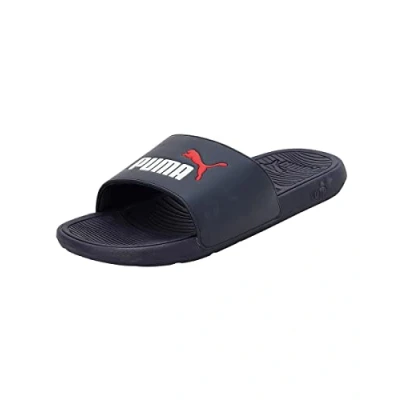 Image of Puma Unisex Adults Cool Cat 2.0 Slide Sandals, Black White, 9 UK