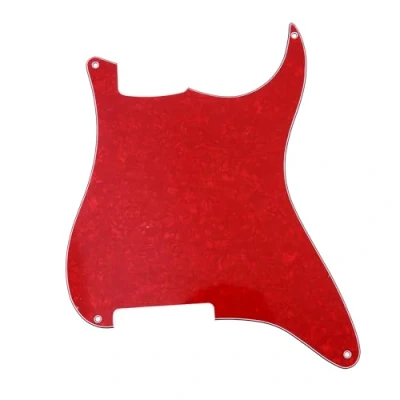 Image of Musiclily 4 Hole Guitar Stratocaster Pickguard Blanks Material for Strat Style Custom, 4Ply Red Pearl