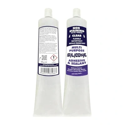 Image of Decoupage, Arts &amp; Crafts, DIY Silicone Glue Transparent, Non Staining Suitable for Paper, Wood, Plastic, Glass, Metal, and Stone