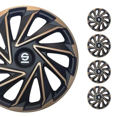 Image of Sparco Wheel Covers Varese 14 inch Gold/Black Set of 4 pieces