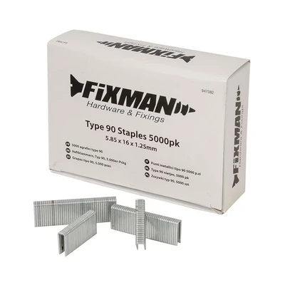 Image of Fixman Type 90 Staples 5000pk 5.80 x 16 1.25mm