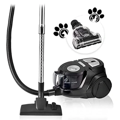 Image of Venga! Powerful Cylinder Bagless Vacuum Cleaner, 5 Accessories including Pet Brush, With HEPA Filter, 700 W, Black/Silver, VG VC 3300 BS