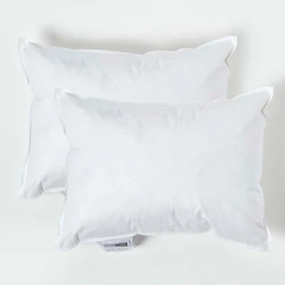 Image of HOMESCAPES 2 Pack Luxury Duck Feather Cushion Inserts 30cm x 40cm (12 16) Perfect Bounce Back and Down Proof Cover Generously Filled Inner Pads Filler, Hypoallergenic RDS Certified Machine Washable