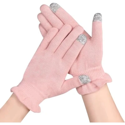 Image of AovYoo Moisturising Touchscreen Gloves Dry Hands Cotton for Eczema and Protecting Skin Spa Hand Mask (XS, Count, 1)