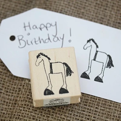 Image of East of India Bessie Horse Kate Toms Designed Rubber Stamp / Craft Scrapbooking