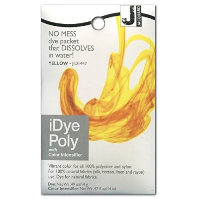 Image of Jacquard JACJID.1447 14 Gm. Idye Poly Fabrics44; Yellow Pack Of 3