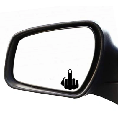 Image of HR WERBEDESIGN 5 x Middle Finger Mirror Number Plate Stinkfinger Sticker