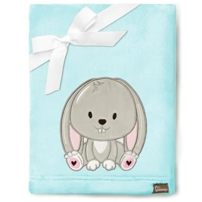 Image of Be Mammy Warm Children Baby Cosy Blanket Gift BE20 168 (Powder Blue Rabbit)