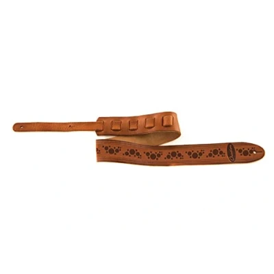 Image of Ovation guitar straps, Premium leather signature &quot;multi soundhole&quot;, wet sand