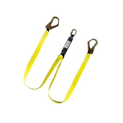 Image of Honeywell Miller H100 Twin Shock Absorbing Lanyard Rebar Hook, Yellow, Lightweight, Cost Effective, Rated to 140 kg, 1.8m Length, Well Suited for Construction/Utilities/Railway, H1TLRHEU