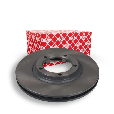 Image of MB895464 Brake disc FEBI BILSTEIN 108502 Front Axle 254mm 24,6mm 5 Hole 108mm internally vented Coated MITSUBISHI: Delica / Space Gear MPV
