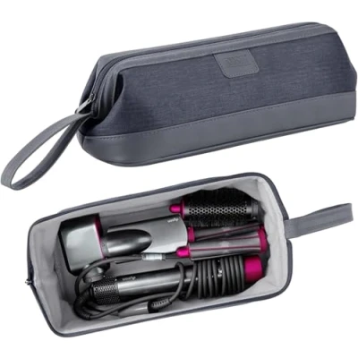 Image of BUBM Portable Travel Storage Bag Carrying Case Compatible with Dyson Supersonic Hair Dryer/Dyson Airwrap Styler/Dyson Corrale Straightener/Shark Flexstyle Air Styling &amp; Drying System,Gray