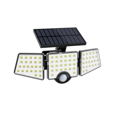 Image of Lepro Solar Security Lights, 1200LM Floodlights Motion Sensor with 360 Degree 3 Adjustable Heads, IP65 Waterproof, Wide Lighting Angle Lights Outdoor for Yard Garage Pathway