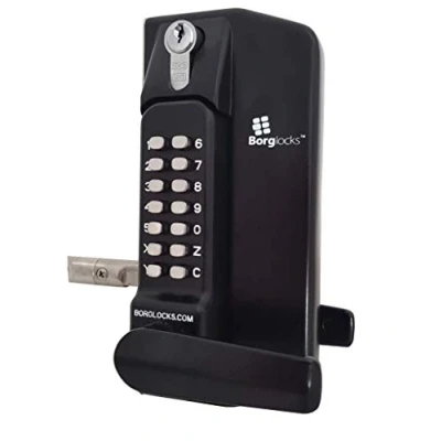 Image of Borg Locks (BL3430DKO) Digital Metal Gate Lock Back to 2 Keypads + Key Overide