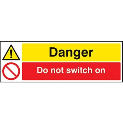 Image of Multi Message Signs Danger do not switch on Rigid Plastic