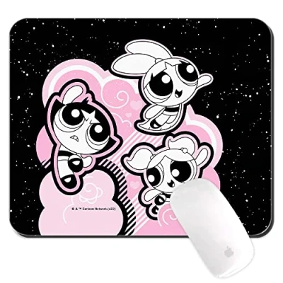 Image of ERT GROUP Original and officially licensed mouse pad The Powerpuff Girls, pattern Girls 024 non slip computer 22x18 cm