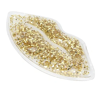 Image of Cooling Lips Masks Gel Ice Pack Spa Pack, Glitter Sequins Cold Hot Compress Care Mask, Beads Reduce Swelling(#1)