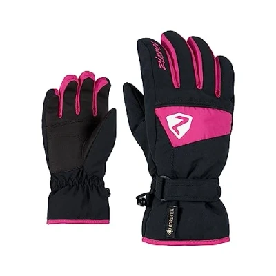 Image of Ziener Children&#039;s Lago GTX Glove Junior Ski Gloves/Winter Sports Waterproof Breathable Pop Pink 6.5