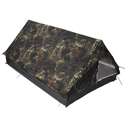 Image of MFH 2 Person Tent Minipack With Mosquito Net Flecktarn Camo