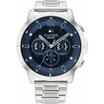 Image of Tommy Hilfiger Analogue Multifunction Quartz Watch for Men with Silver Stainless Steel Bracelet 1710492