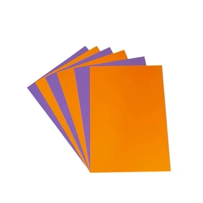 Image of DJP 160 GSM A4 Halloween Coloured Card Orange/Purple (Pack of 50 Sheets) 25 Orange &amp; Purple