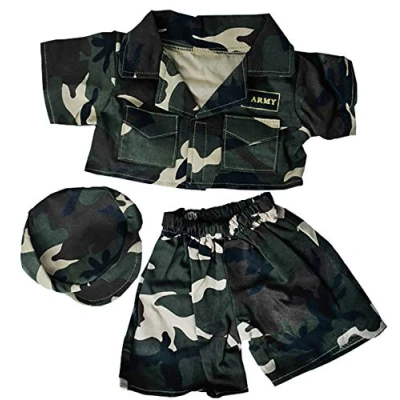 Image of Army Outfit with Cap Teddy Bear (16&quot;)