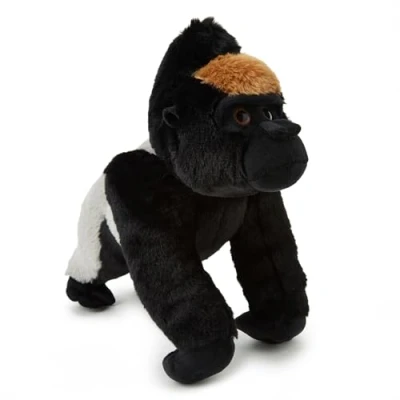 Image of Zappi Co Silverback Gorilla Plush Toy (32cm) Mighty, Gentle Jungle Plush, Eco Friendly, Hit with Young Animal Enthusiasts, 100% Recycled