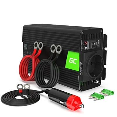Image of GreenCell INV01DE adaptateur de puissance &amp; onduleur Auto 300 W Noir