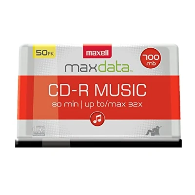 Image of Maxell CD R 80 Gold Rec&#039;d Music Cd&#039;s 50pk Spindle