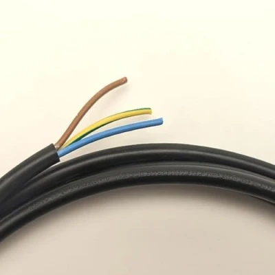Image of 10m 3183Y 13 AMP Electrical Cable Black Round Mains Wire Flex 1.5mm 240V 3 Core