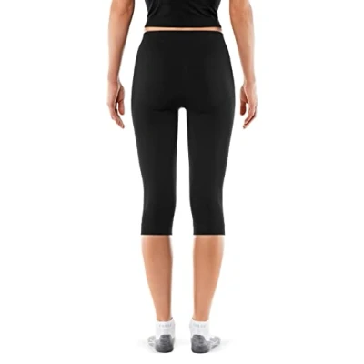 Image of FALKE Women&#039;s Warm Impulse 3/4 Length Functional Tights, Compression Thermal Underwear, Black (Black 3000), XS (1 Pair)