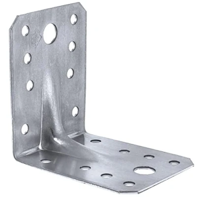 Image of Angle Brackets Corner Braces Plates, Metal Steel Sheet Galvanised L Zinc (70 x 70 55 1,5mm) Pack of 8pcs