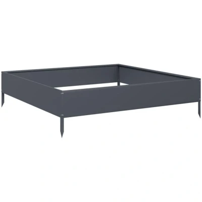 Image of vidaXL Garden Raised Bed Anthracite 100x100x26 cm Steel