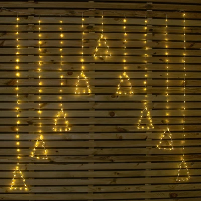 Image of 1.2m x FlexiBrights Christmas Tree Curtain Lights with 258 Warm White LEDs