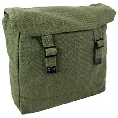 Image of Highlander Mens Army Combat Military Haversack Rucksack Travel Day Bag Pack Canvas Backpack (Green)