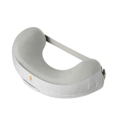 Image of Ergobaby Natural Curve Ergonomic Nursing Pillow with Strap, for Breastfeeding Back Strap and Buckle Closure high Comfort Stability, Moonlight Grey