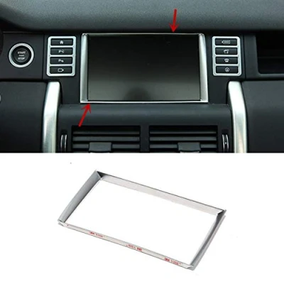 Image of For Land Rover Discovery Sport 2015 2016 2017, Chrome ABS Interior Navigation Frame Decorative Cover Trim Car Styling