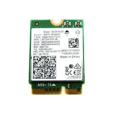 Image of AX201NGW Dual Band CNVio2 M.2 802.11ax WLAN Bluetooth 5.1 WiFi Card L92724 005 Compatible Replacement Spare Part for Intel and Laptop Systems