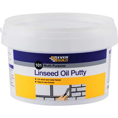 Image of Everbuild 101 Multi Purpose Linseed Oil Putty Suitable for Single Pane Glass Natural 500g