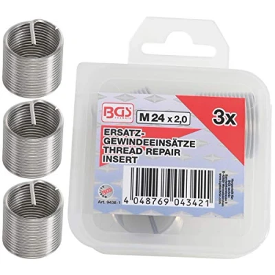Image of BGS 9438 1 Replacement Thread Inserts M24 x 2.0 mm 3 pcs.