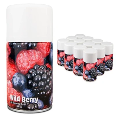 Image of DripDropDry Air Freshener Aerosol Refill Cans Automatic Dispenser Refills Wild Berry 12 x 270ML