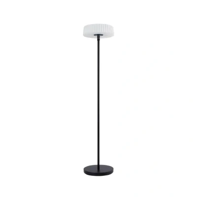 Image of Lindby LED floor lamp Samine, black, metal, dimmable