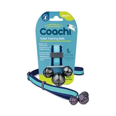 Image of Coachi Toilet Training Bells, Suitable for Puppy or Newly Acquired Dog, House Training, Stop Door Scratching, Easy to Use, Adjustable Height. Dog Accessory, Great Clicker Hear