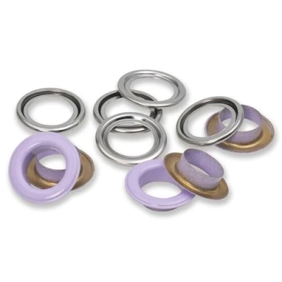 Image of Prym 542542 Eyelets with washers, 11 mm, red/Silver, can be Used The Vario Creative Tool, Purple, Ø 14 mm