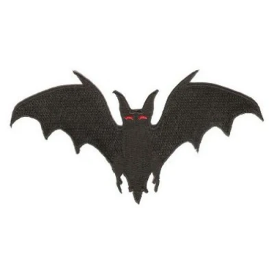 Image of Klicnow Bat Embroidered Patch 12 X 6cm (4 3/4&quot; 2 1/2&quot;)